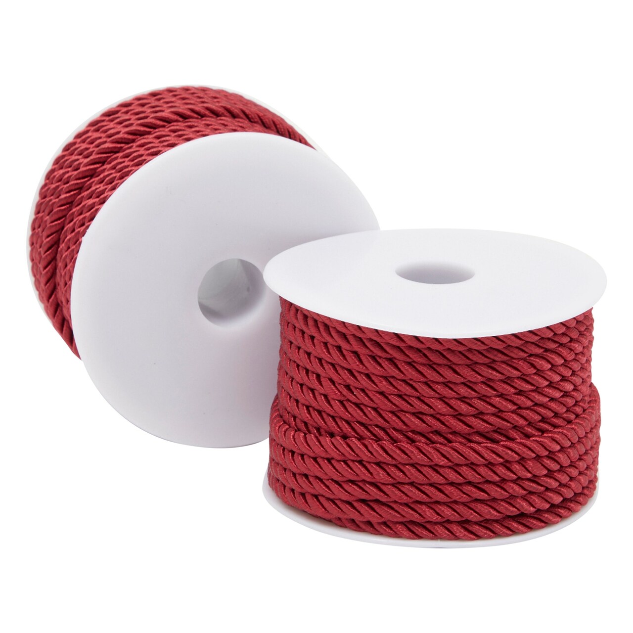 Red Twisted Cotton Rope for Macrame Crafts, 0.2 In Diameter (18 Yards, 2 Pack)